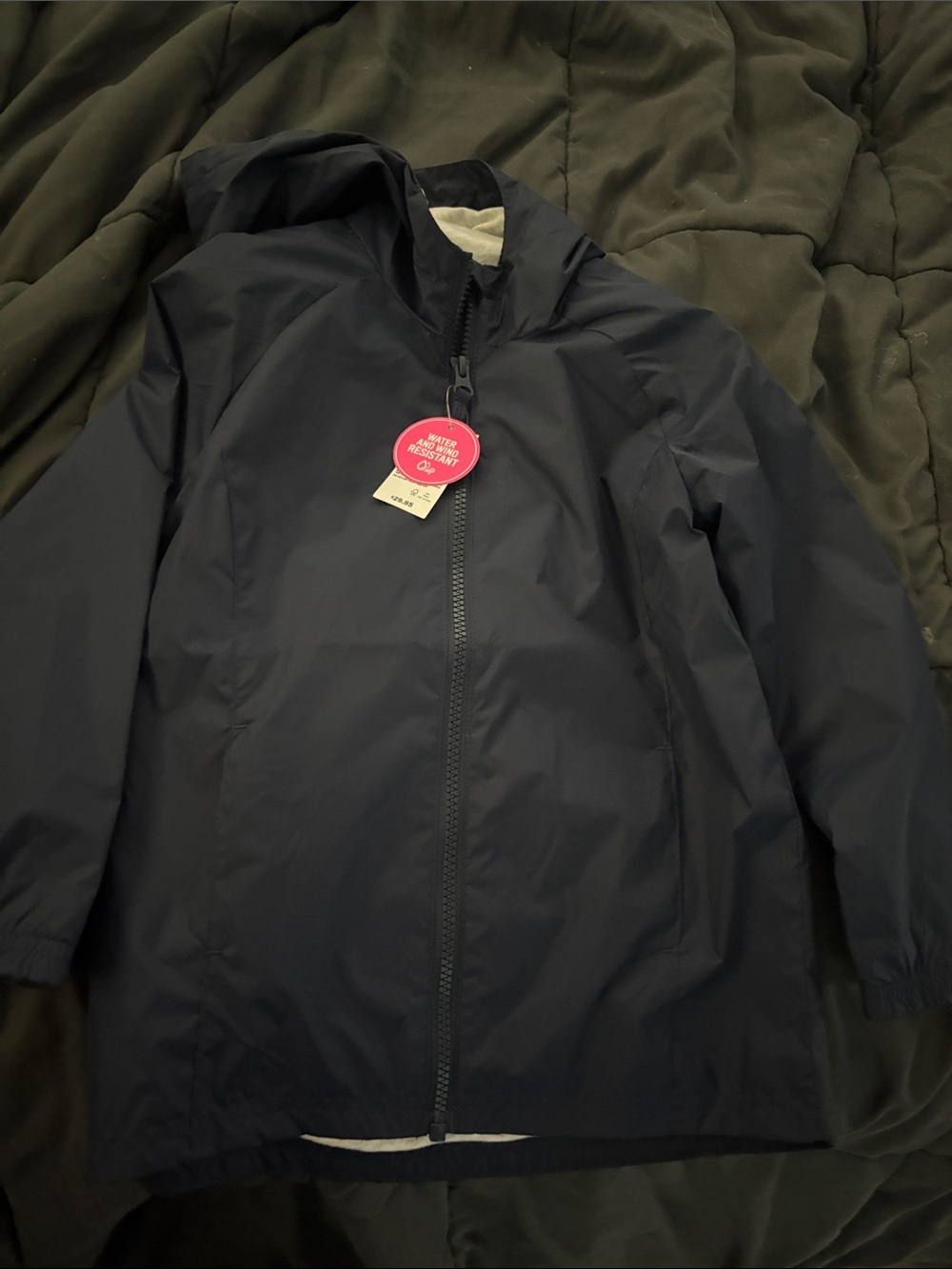 The Children's Place Dark Navy Hooded Rain Jacket